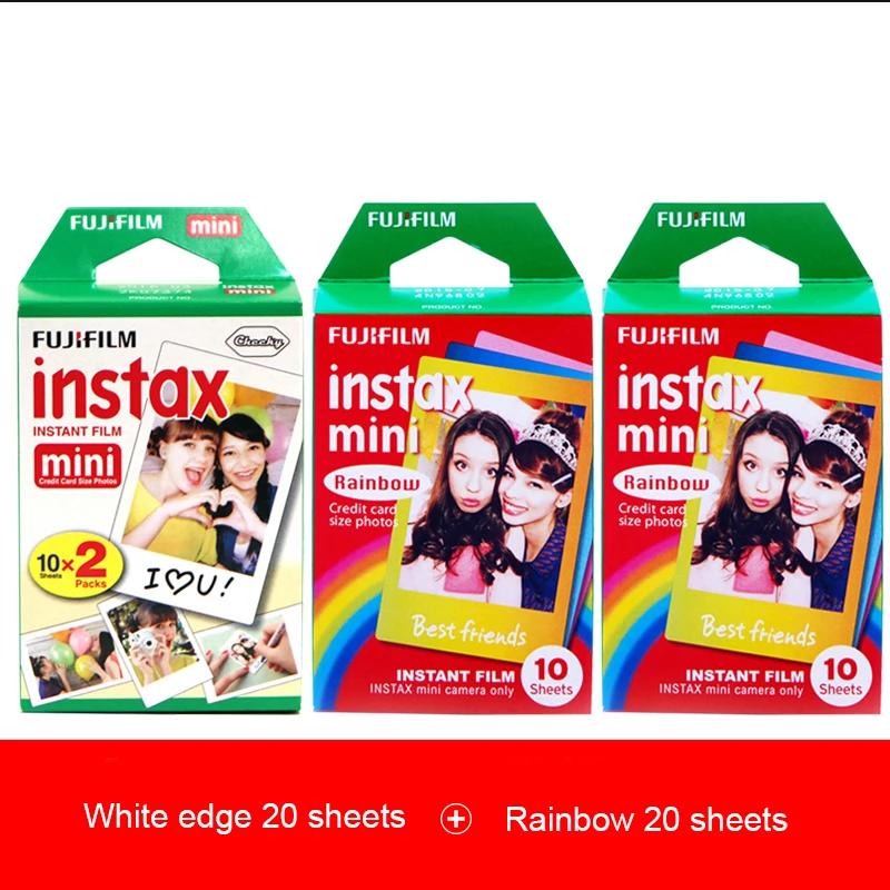 10 листов, 3 дюйма, фотобумага fuji instax mini, модная Радужная фотобумага fujifilm instax mini серии, фотобумага для моментальной камеры mini