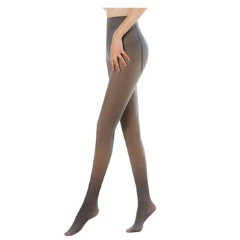 

Legs Fake Translucent Warm Fleece Pantyhose -black/gray/coffee Original Breathable Pantyhose Lingerie Hosiery Stockings Female