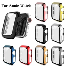 Стекло + чехол с полным покрытием для Apple Watch, чехол серии 6 SE, 5, 4, 3, 2, чехол для iWatch, аксессуары 44 мм, 40 мм, 42 мм, 38 мм, защитный чехол для Apple Watch Стекло + чехол с полным покрытием для Apple Watch, чехол серии 6 SE, 5, 4, 3, 2, чехол для iWatch, аксессуары 44 мм, 40 мм, 42 мм, 38 мм, защитный чехол для Apple Watch