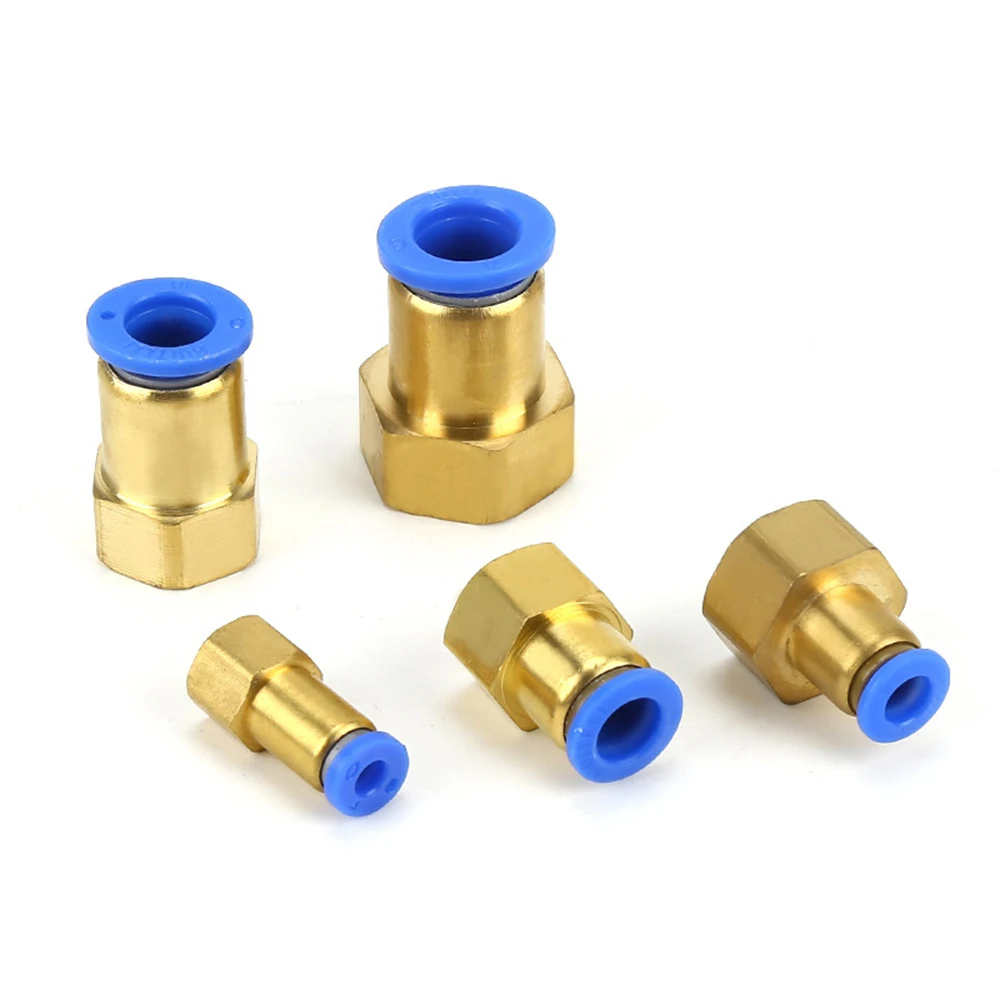 PCF 1/8 &quot1/4&quot 3/8 &quot1/2&quot BSP гнездо x подходящая трубка OD 8/6/4/10 мм латунный