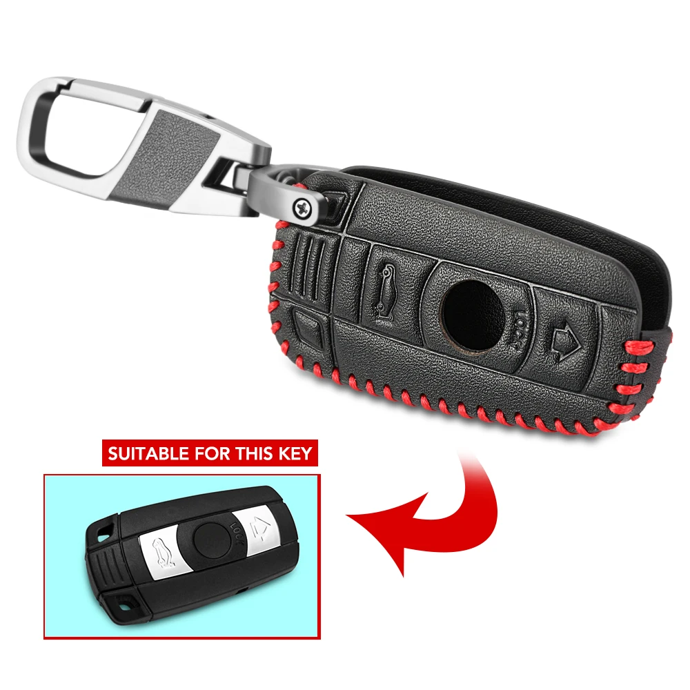 Car Key Case Cover Remote Controller Key Holder Leather for BMW E90 E60 E70 E87 3 5 6 Series M3 M5 X1 X5 X6 Z4