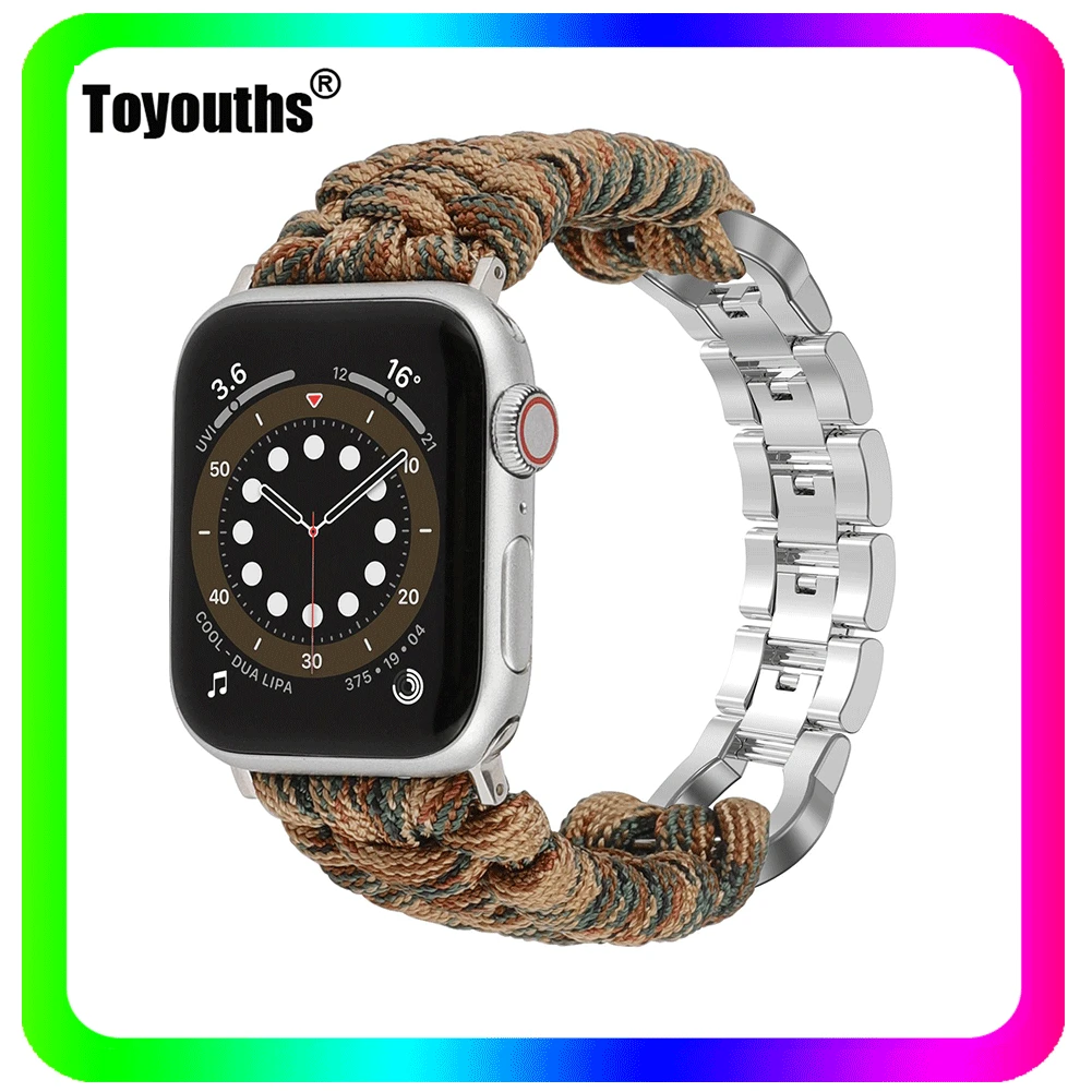 

Ремешок для часов Toyouths для Apple Watch SE, эластичный браслет для iWatch Series 6 5 4 3 2 1, 38 мм 42 мм