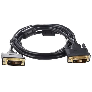

DVI-D –Cable for monitor, DVI-D Dual Link, 2x DVI-D convex, 1.8 m, black，Computer Adapter Wire Cord