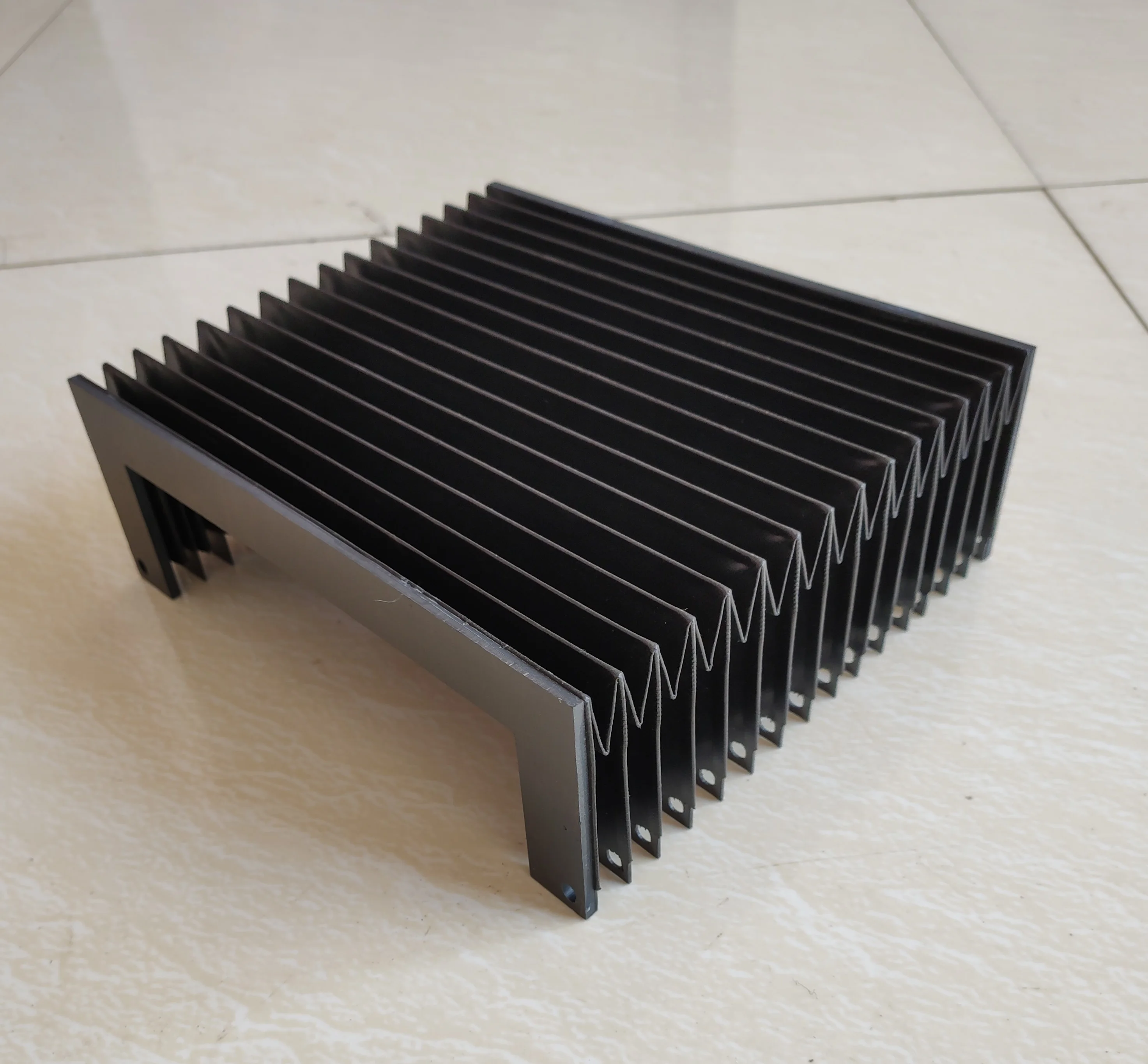 Custom made accordion bellows for cnc lathe, 208 mm x 70 mm x Lmax 405 mm