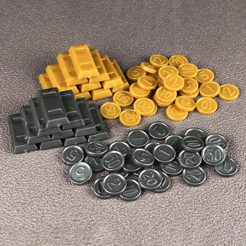 Small Value Gold Silver Coin Brick Building Blocks Set Compatible Legoingly City MOC Accessories Parts Bricks DIY Kids Toys Gift (4)