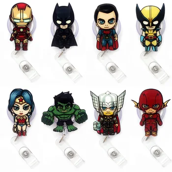 

Boy And Gilr Soldiers Retractable Card Holder Badge Reel Nurse Exhibition Enfermera Name Card Chest Hospital Doctor Use Card