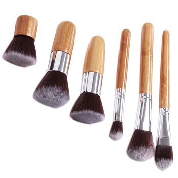 

6PCS/Set Blending Cosmetics Make Up Brush Tool Kits Wooden Makeup Brushes Set Powder Foundation Eye Shadow Blush