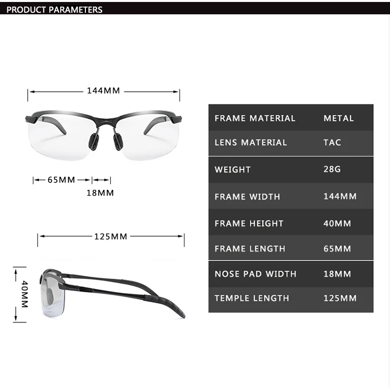 Новые Классические фотохромные поляризационные солнцезащитные очки мужские брендовые дизайнерские уличные вождения безопасные Солнцезащитные очки Мужские защитные очки UV400
