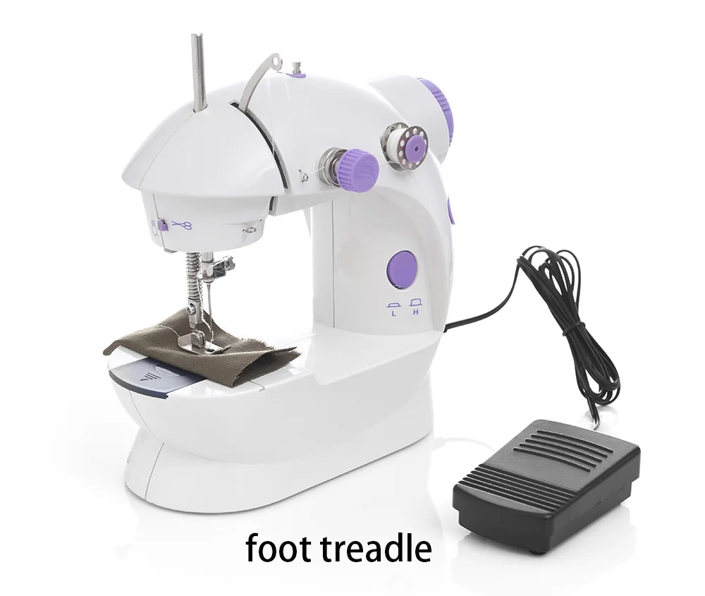 Portable Sewing Machine Cordless Mini Handheld Electric Sewing Machine Quick Crafting Mending Machine with Foot Pedal