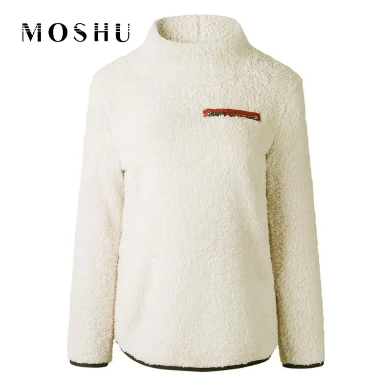 Women Jumper Fleece Sweater Ladies Fashion Tops Zip Winter Sweaters Long Sleeve Pullovers Sweater Pull Femme Sudadera Mujer