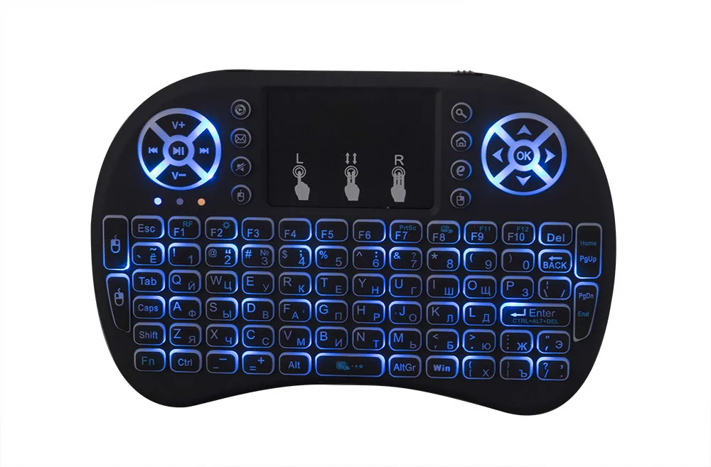 mini air mouse iluminado teclado sem com em espanhol com controle remoto para android