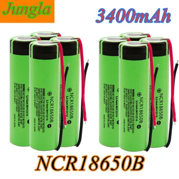

100% Original 18650 battery 3400mah 3.7v lithium battery NCR18650B 3400mah Suitable for flashlight battery +DIY wire