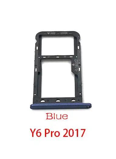 Y6 Pro 2017 Blue 10 шт./лот Micro Nano SIM держатель для карт лоток адаптер держателя слота Разъем для huawei Y7 Y6 Pro P Smart - Цвет: Y6 Pro 2017 Blue