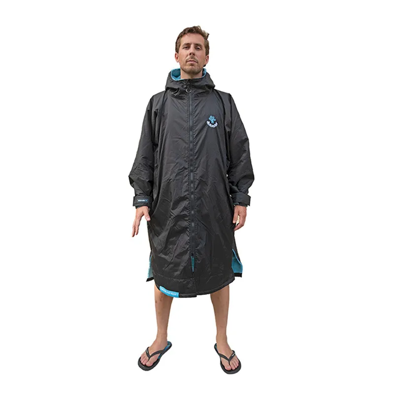 Unisex Swim Parka with Hood,Quick-Dry Wetsuit Changing Robe Waterproof, Warm Coat Surf Poncho for Water Sport, Beach beach diving suit storage bag swimming clothes changing mat surf drawstring mat waterproof wetsuit changing mat for surfing swimming