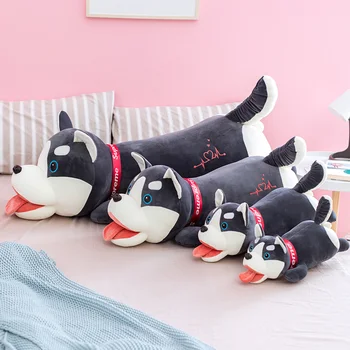 

New Arrival Creative New Style Husky Plush Toy Pillow Full Filling Animal Husky Dog Doll Stuffed Cushion for Birthday Gifts