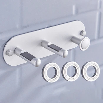 

Aluminum Alloy Hair Dryer Holder 3pcs Nozzle Hanger Nail free Set Home