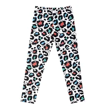 

VIDMID Mosquito proof Pants Girls' bottoms leopard print thin pants 9-point children's tights 1049 05