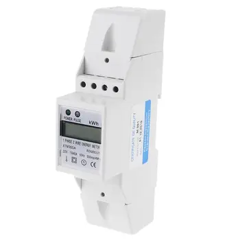 

LCD Digital Energy Meter Single Phase 2 Wire KWh Meter DIN-Rail Electric Meter Y98E