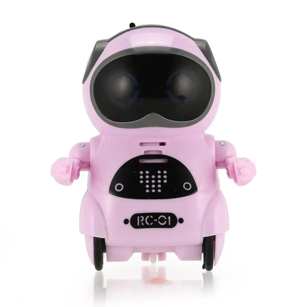 939A Mini Pocket Robot Talking Interactive Dialogue Voice Recognition Record Singing Dancing Telling Story Mini RC Robot Toys Bi