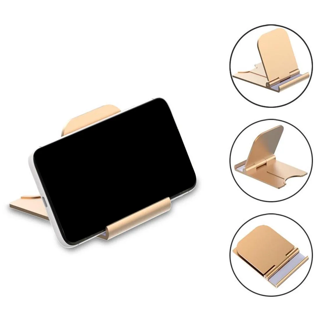 

Universal Folding Cell Phone Table Stand Plastic Desk Stand Mobile Phone Holder Phone and Tablet Ring Holder for iPhone Samsung
