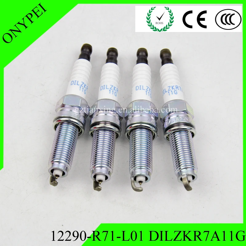 4 шт. 12290-R71-L01 DILZKR7A11G двойная иридиевая Свеча зажигания 92924 для Honda Accord Odyssey Pilot 3.5L Acura