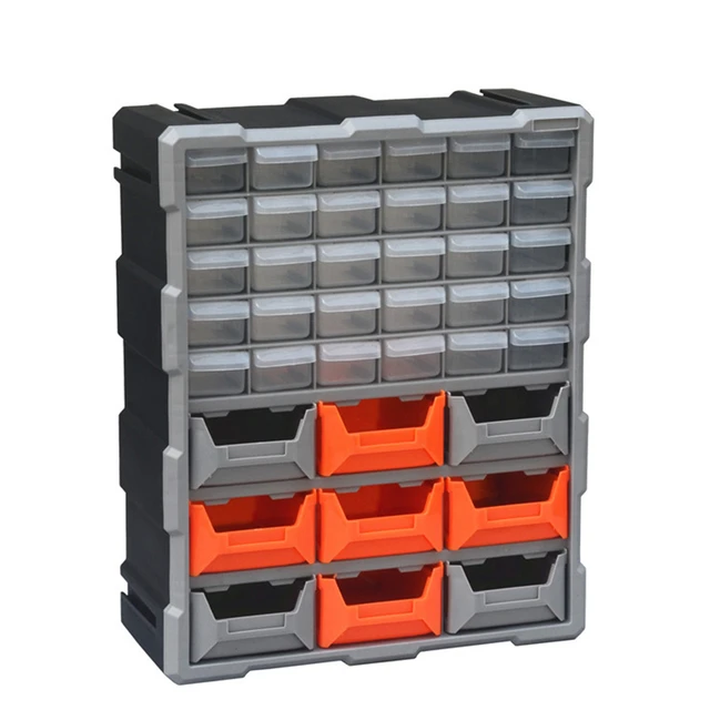 Plastic Hardware Parts Drawer Storage Box Screws Nails Case Cabinet Rack  Tools Components Organizer Building Blocks Storage Bins