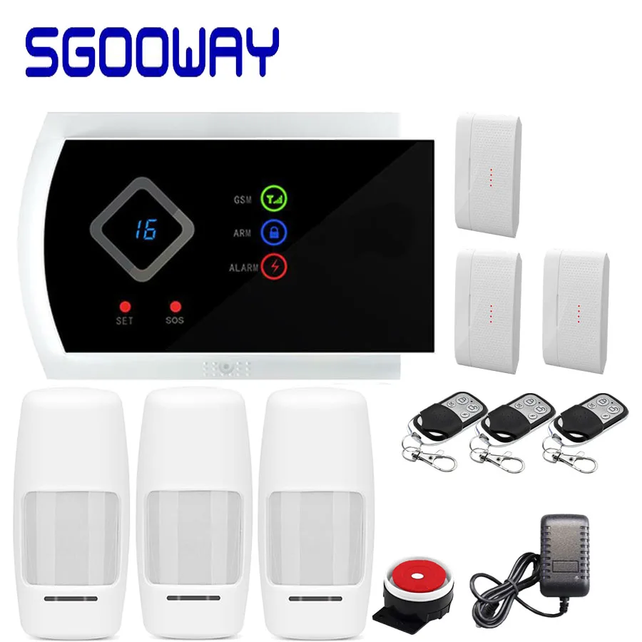 Sgooway Smarts GSM сигнализация s Android IOS APP сигнализация домашняя система безопасности - Цвет: Set  C