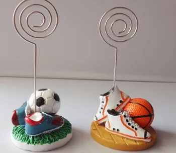 

wedding party decoration - Basketball or football Themed shoes Place name Card Holders Sport Theme table number holder 60pcs/lot
