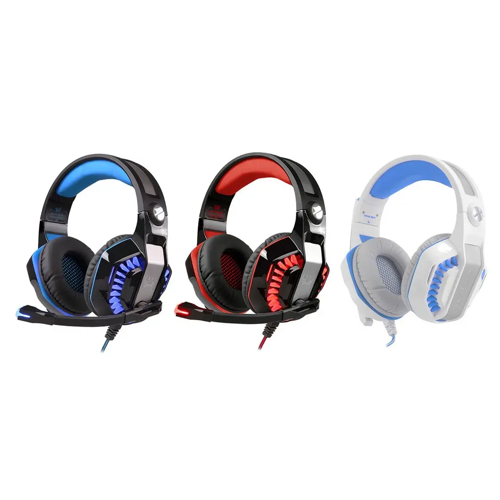 cheap G2000 Lightweight Gaming Headset LED Headband Luminous Gamer Headphones For PC Computer With Microphone