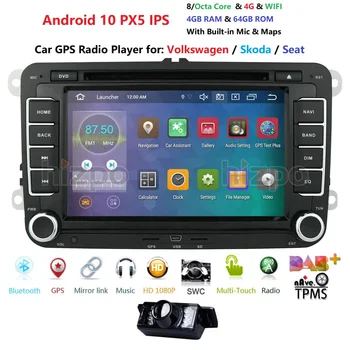 

Android Q 10 Octa Core 4G RAM 64G ROM Car DVD Player For VW/Volkswagen/Golf/Polo/Tiguan/Passat/b7/b6/SEAT/leon/Skoda/Octavia