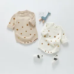 Vêtements pour nouveau nés, joli body imprimé à manches longues et col rond, printemps 2021 
