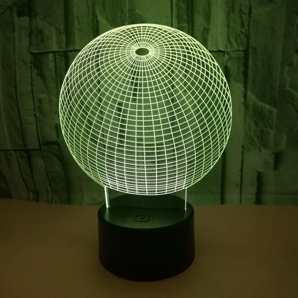 

New Style Abstract Spherical 3D LED Colorful Small Night Lamp Atmosphere Acrylic Small Table Lamp Creative Gifts