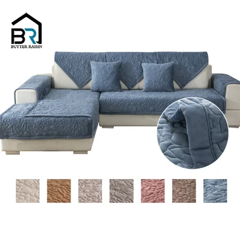 

Sofa Cover For Living Room Plush Non-slip Sofa Cushion Couch Cover Slipcover Towel Corner Sofa Cover For 3-seater L shape Sofas