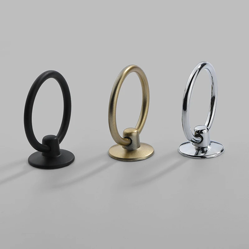 furniture handles 2Pc Vintage Round Ring Furniture Door Pull Handle Alloy Cabinet Dresser Drawer Knobs Handle Cupboard For Jewelry Box Door Ring