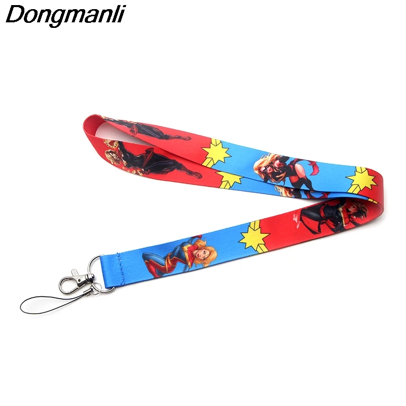 PC183 капитан брелок с героями Marvel Lanyards держатель удостоверения личности ID карта Пропуск Тренажерный зал мобильный телефон USB бейдж держатель ключевой ремень