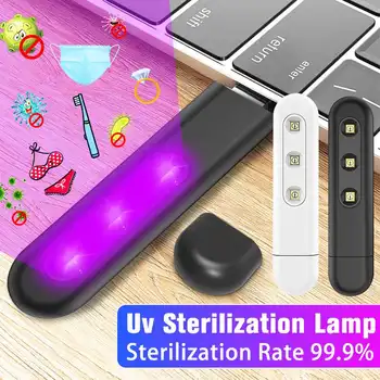 

Phone UVC Sterilization Lamp Portable Ultraviolet Sterilization Disinfection Kill Mite light for Mask Tableware Clothes Baby toy