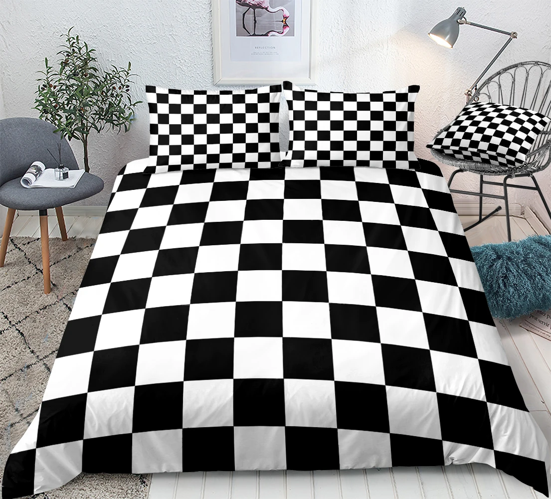 Постельное Белье Белое В Клетку Купить