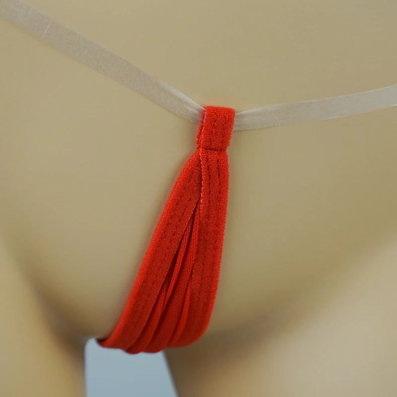 mini string transparent rouge