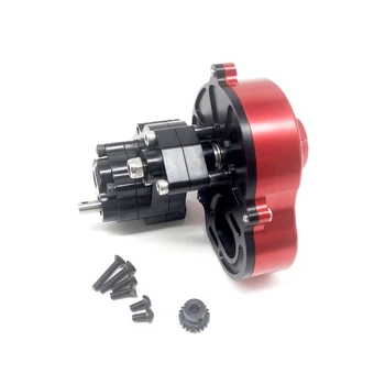 

Metal Sealed Transmission Gearbox Transmission Box For 1:10 SCX10 Climbing Car - Titanium Color/Black