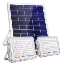 Projecteur LED solaire sans fil, 100 1000 W, avec batterie, grande capacité, éclairage d'extérieur, idéal pour le jardin