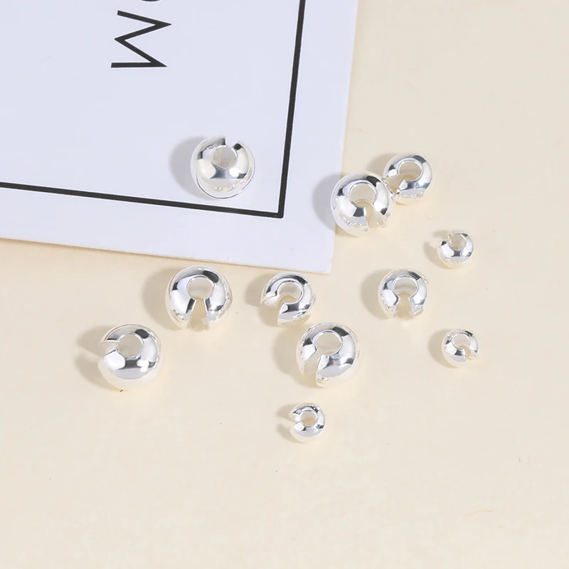 3/4/5mm  크림프  걸쇠 포장 코드 버클 커넥터 보석 만들기위한 팔찌 목걸이 5 개