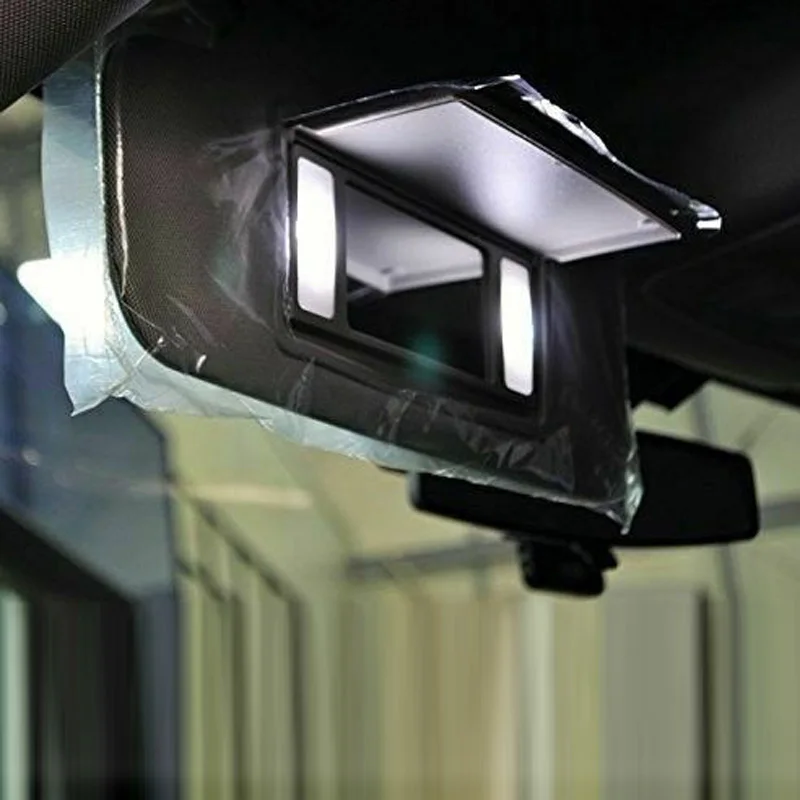 6 шт. ксеноновый белый 3SMD 6641 6614F светодиодный светильник с солнцезащитным козырьком, зеркальный светильник с предохранителем, низкое энергопотребление и низкая температура