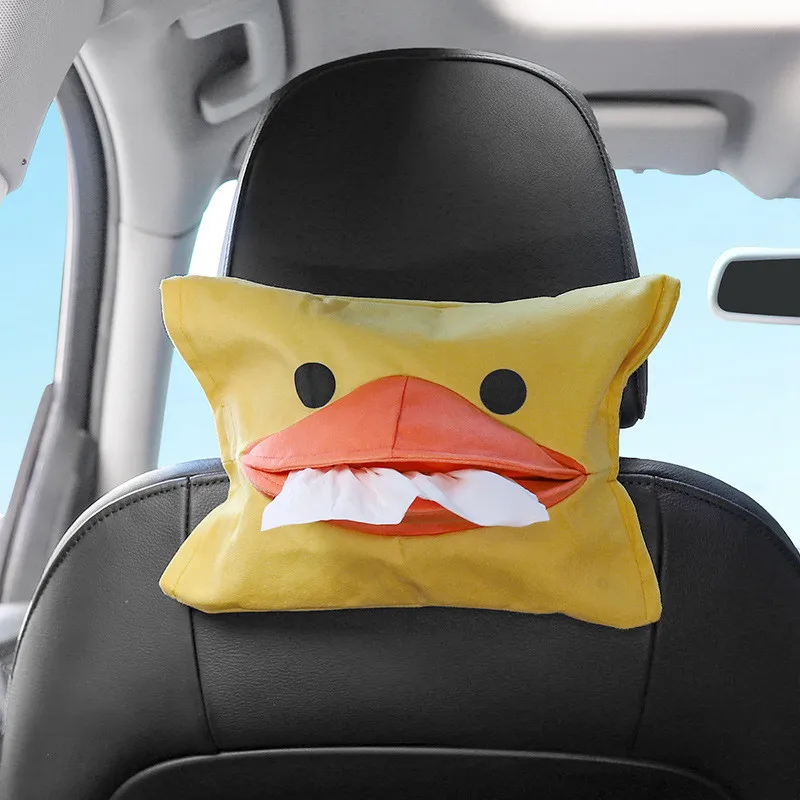 

[Wholesale] 10PCS Cartoon Plush Car Tissue Boxes Armrest-type Napkin Paper Box Seat Back Tissue Bag Auto Interior Decoration