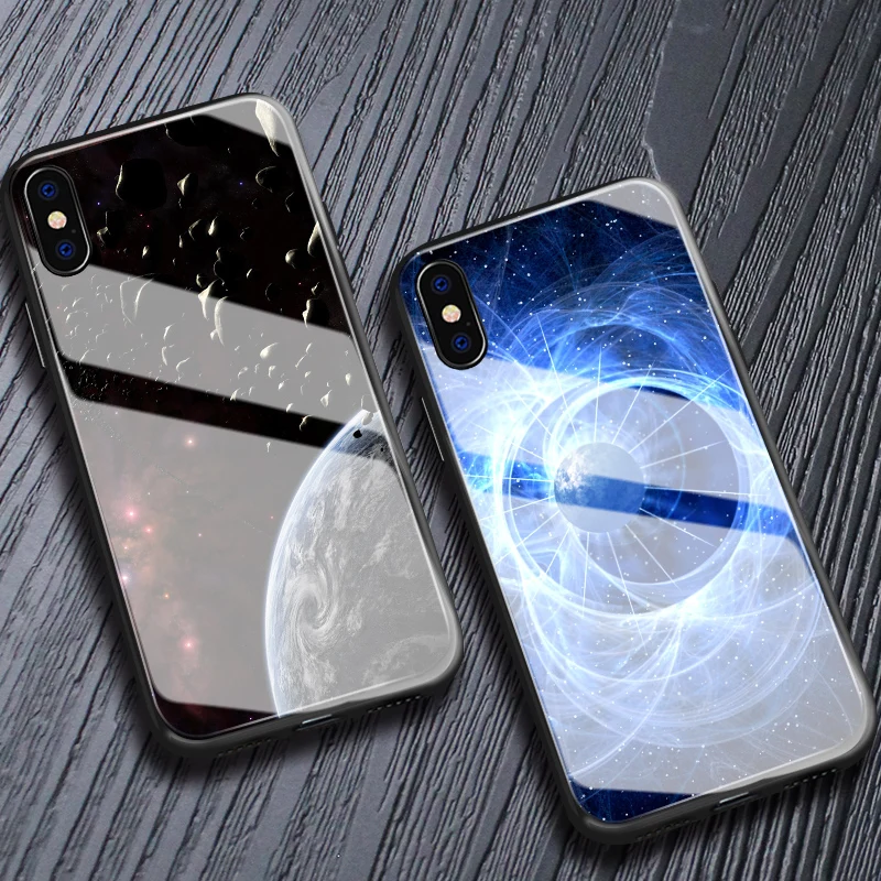 Жесткий чехол накладка для iPhone 6 в стиле ретро с изображением земли Вселенной