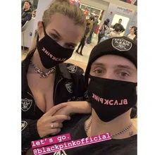 Черная розовая Тканевая маска для лица с принтом нового альбома Kill This Love JISOO LISA JENNIE ROSE наружная непромокаемая маска LXX72