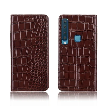 

Crocodile pattern genuine leather card slot holder case for Samsung Galaxy A9 2018/Samsung Galaxy A9 Star holster cover case