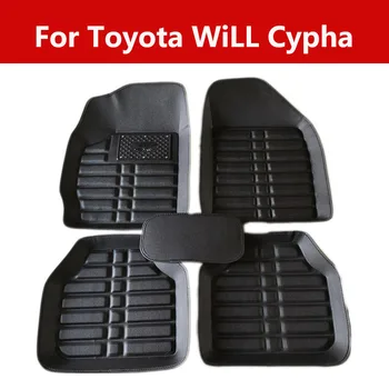 

Car Styling Floor Mats Indoor Anti-Dirty For Toyota Will Cypha Front Rear, Driver Passenger Seat Black