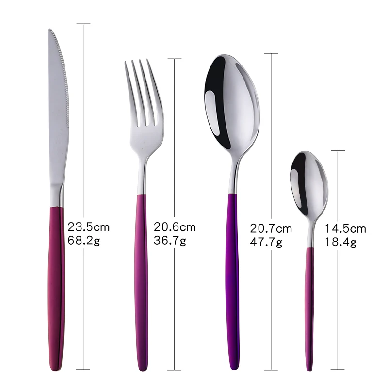 Purple Silver 1Set