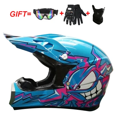 Мотоциклетный крест для мотоциклетного шлема MTB DH внедорожный мотоциклетный гоночный шлем с очками перчатки маска - Color: 17
