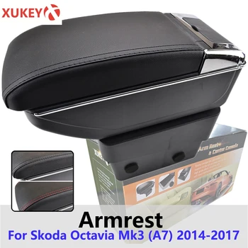 

Xukey Central Armrest For Skoda Octavia 2014 - 2017 Console Center Black Storage Car Styling Box Ashtray Mk3 5E 2016